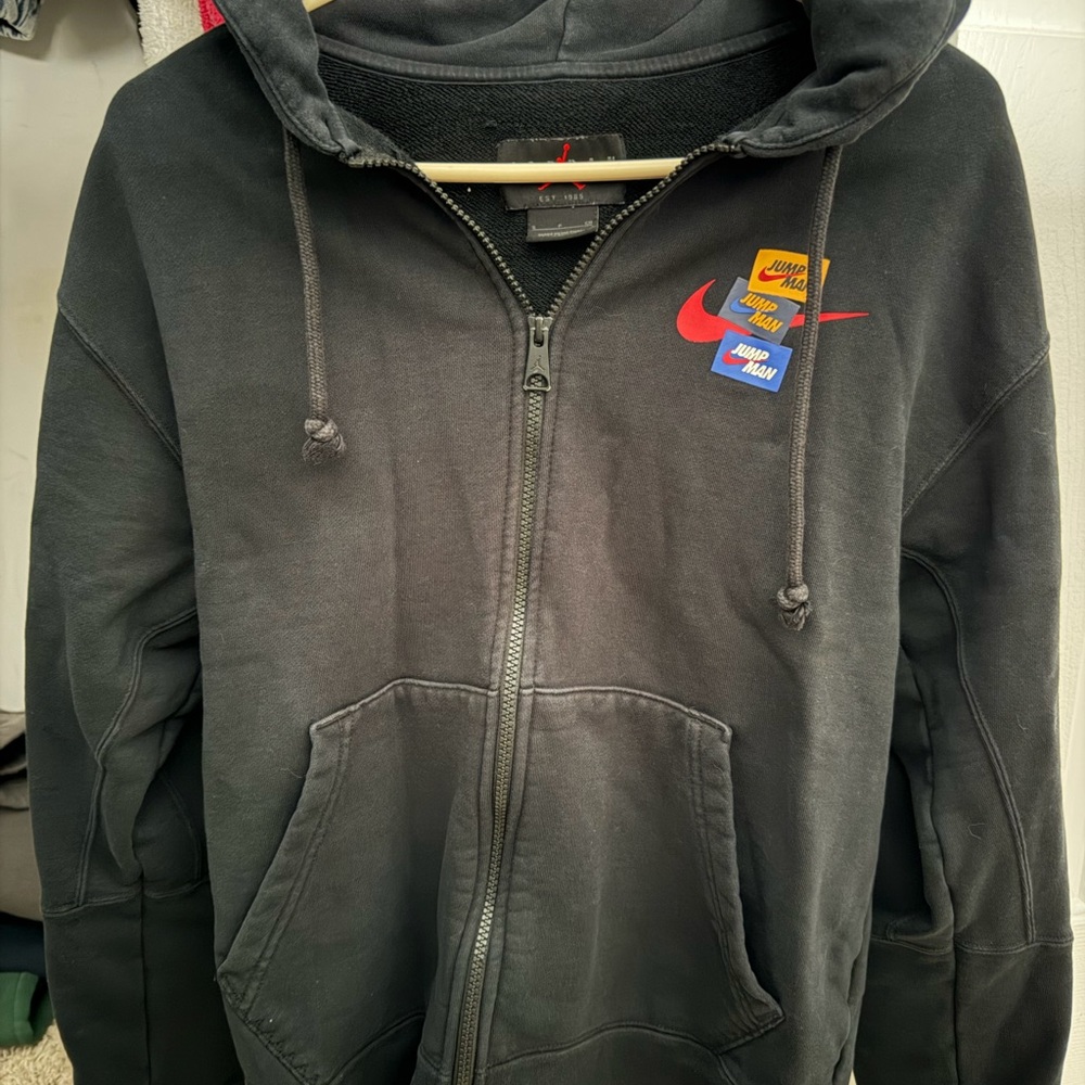 Nike jordan Men's Black Zip-Up Hoodie